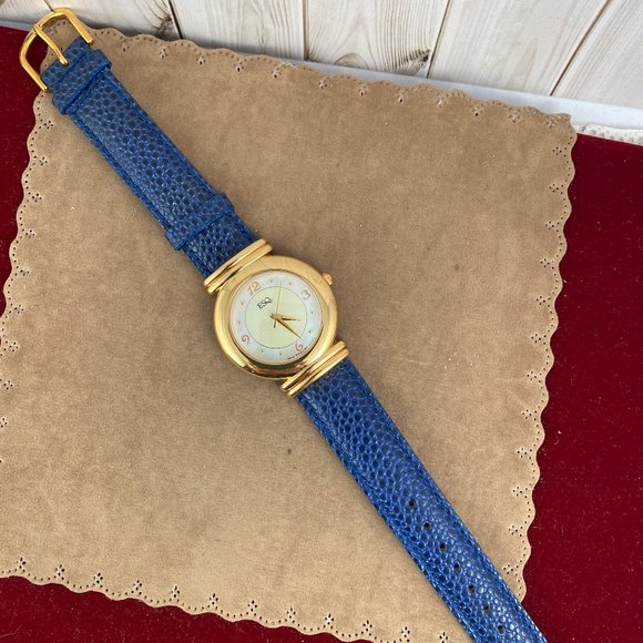 Vintage Movado Simply Esquire Gold Plated Watch Sculptured Lugs main image 5